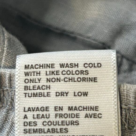 James Perse gray 100% linen pull on high rise elastic waist pants size 4 US XL - Picture 8 of 8